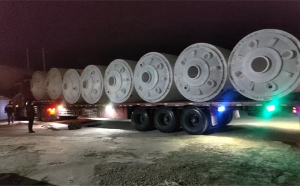 肃北锥底桶交付现场